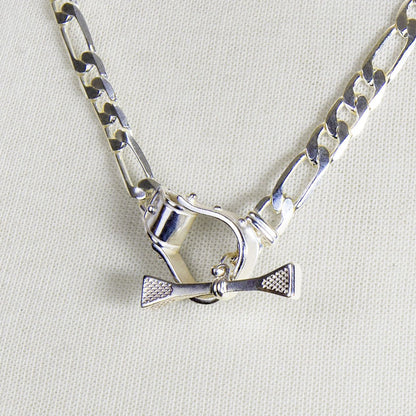 Cortina - Cuban Chain Western Necklace in Silver