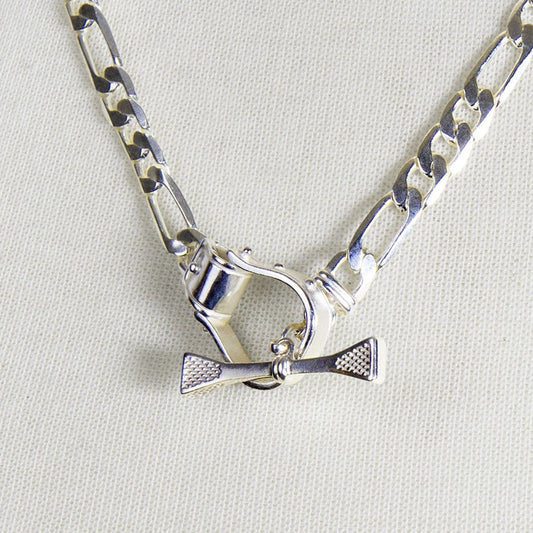 Cortina - Cuban Chain Western Necklace in Silver