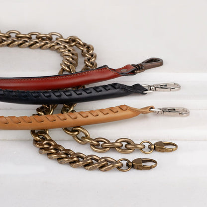 Chunky Curb Antique Brass Chain Strap