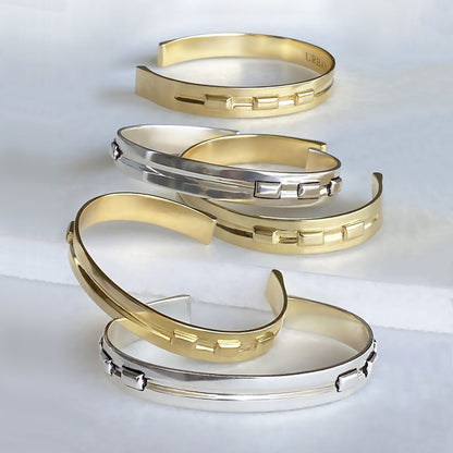 Derby Day - Equestrian Horseshoe Cuff Bracelet in Silver