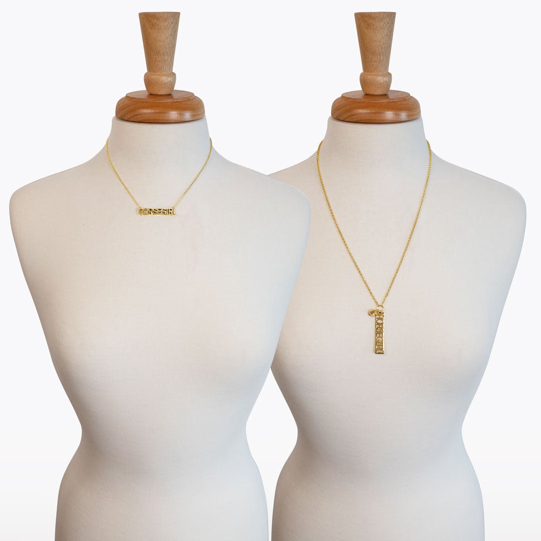 Horse Girl - Equestrian Letter Pendant in Gold
