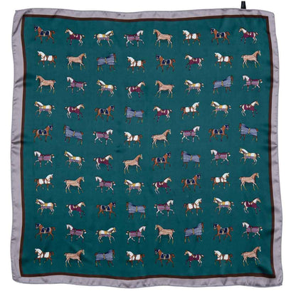 Hunt Club - Stylized Equestrian Scarf in Deep Teal