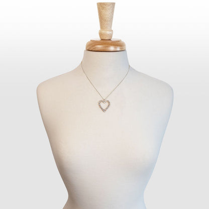 Keepsake - Moonstone Heart Necklace in Silver
