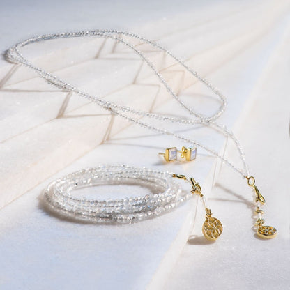 Keepsake - Moonstone Heart Necklace in Gold