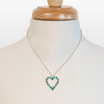 Keepsake - Turquoise Heart Necklace in Silver