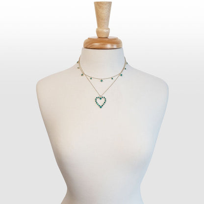 Keepsake - Turquoise Heart Necklace in Silver