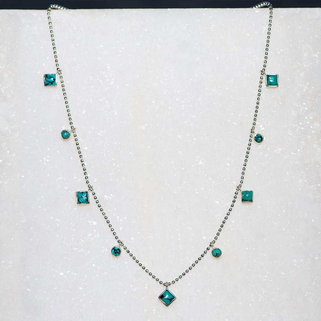 Keepsake - Turquoise Heart Necklace in Silver