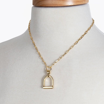 Langley - Equestrian Riding Stirrup Earring in Gold