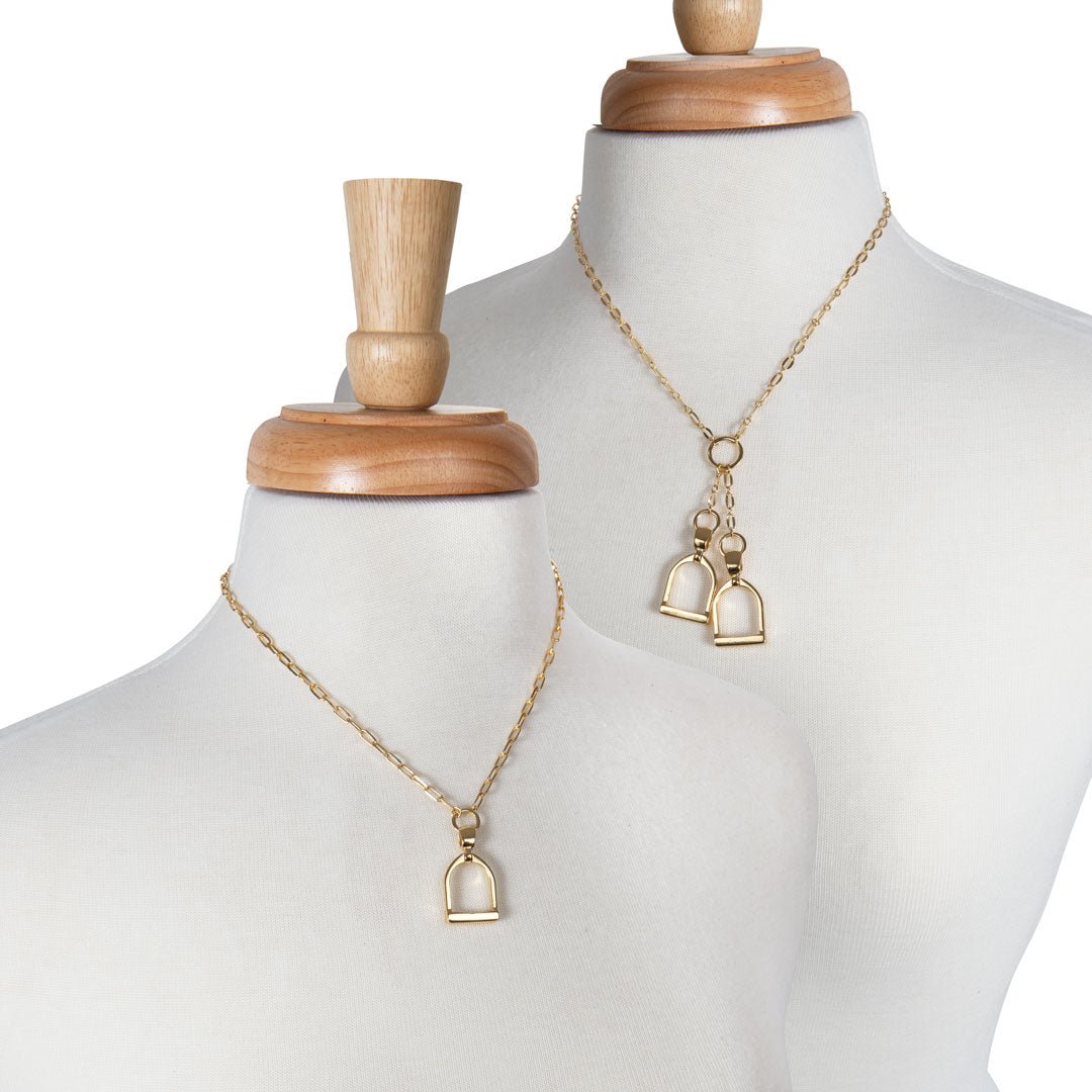 Langley - Equestrian Riding Stirrup Earring in Gold
