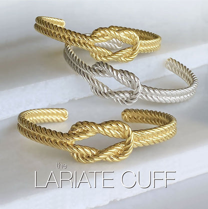 Lariat "Love Me Knot" - Twisted Rope Bracelet in Gold