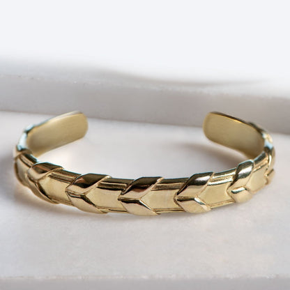 Lexington - Equestrian Laced Rein Wrist Cuff in Gold or Silver