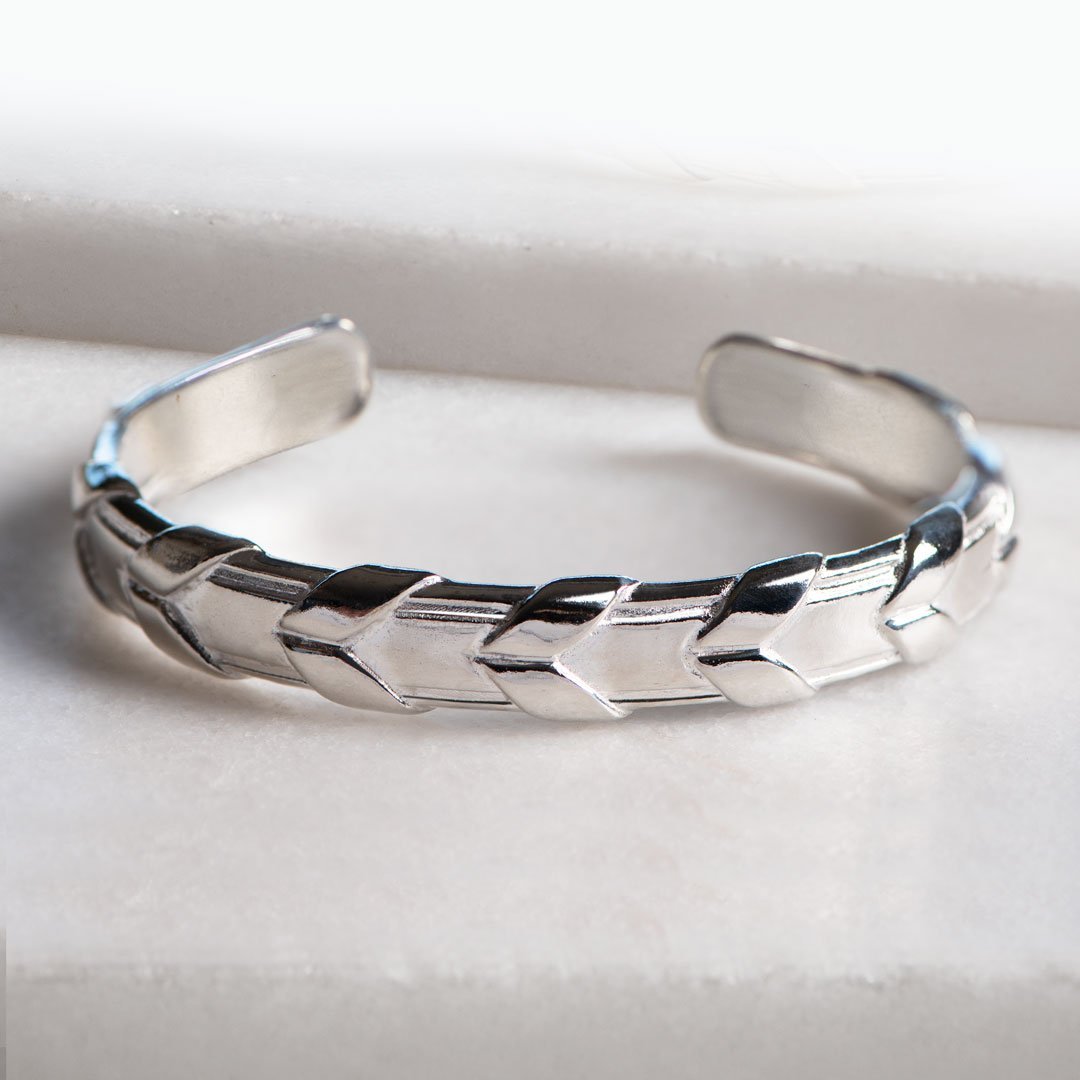 Lexington - Equestrian Laced Rein Wrist Cuff in Gold or Silver