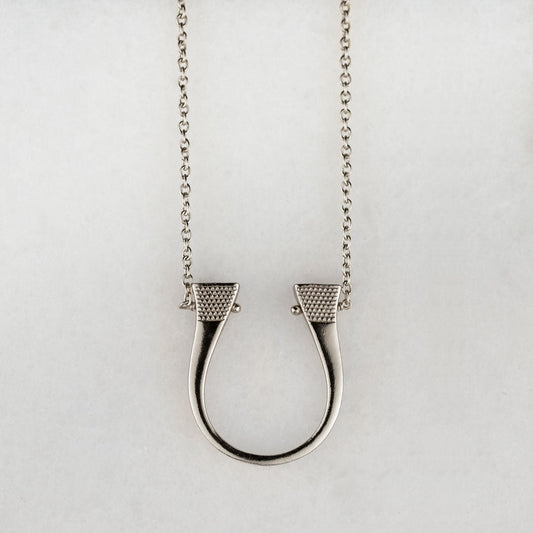 Lucky Nail - Horseshoe Nail Equestrian Necklace in Silver