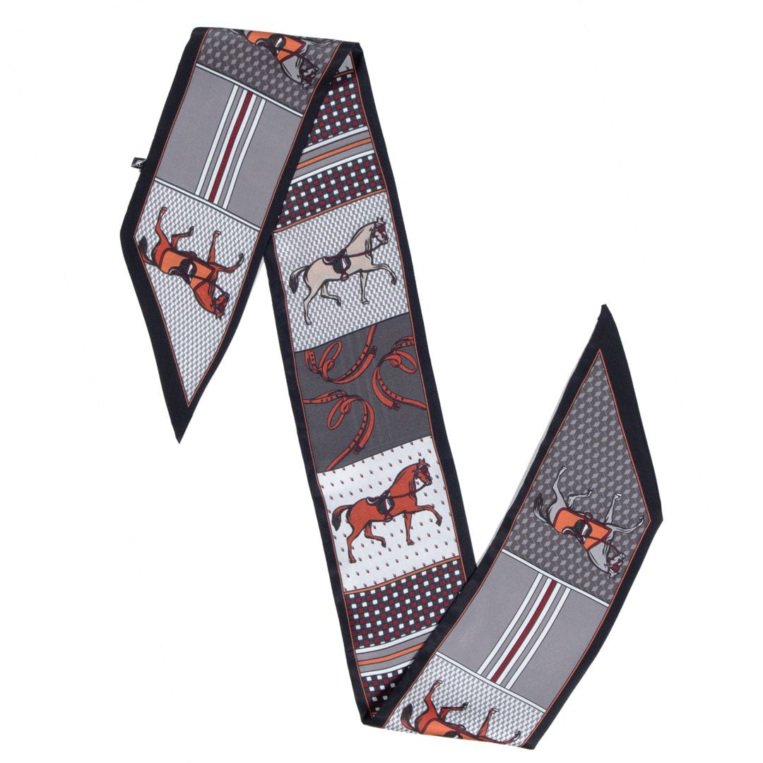 Madrigal - EQ & GEO Multi-Color Equestrian Scarf in Grey