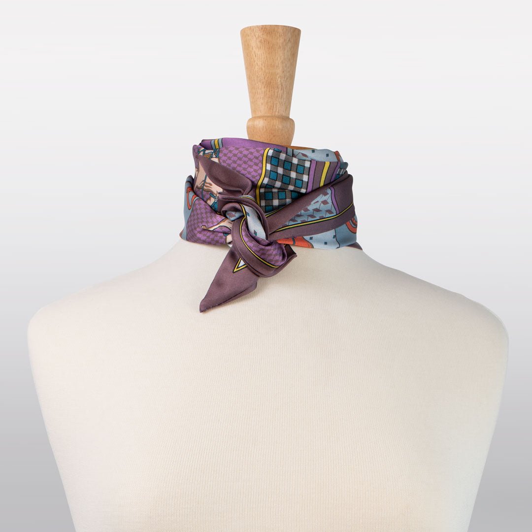 Madrigal - EQ & GEO Multi-Color Equestrian Scarf in Purple