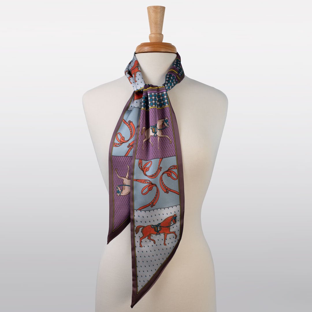 Madrigal - EQ & GEO Multi-Color Equestrian Scarf in Purple