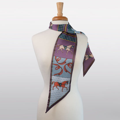 Madrigal - EQ & GEO Multi-Color Equestrian Scarf in Purple