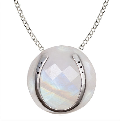 Moonstone Horseshoe Necklace