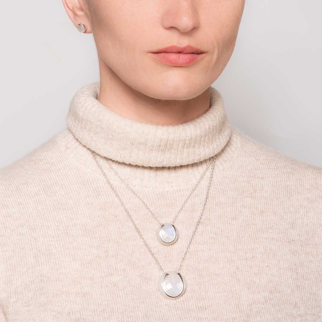 Moonstone Horseshoe Necklace