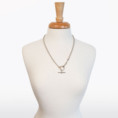 Odeza - Horse Bit Toggle Equestrian Necklace in Silver