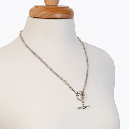 Odeza - Horse Bit Toggle Equestrian Necklace in Silver