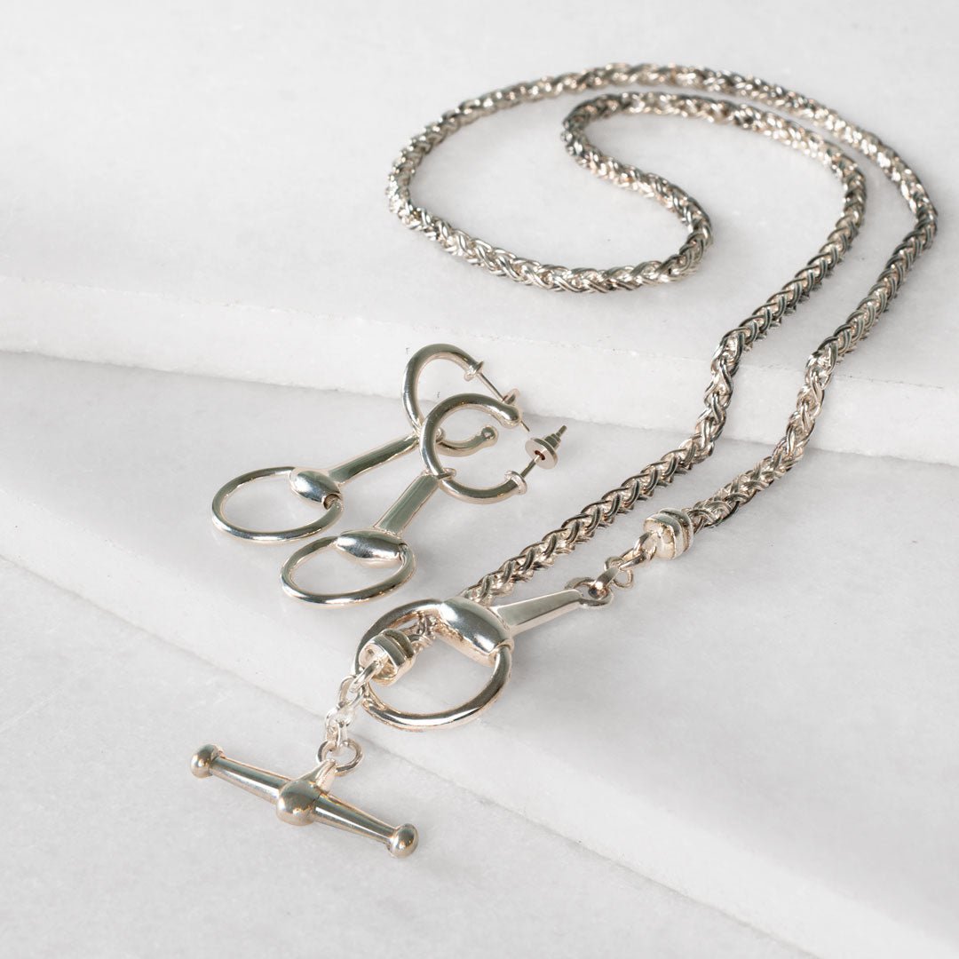 Odeza - Wrap Around Horse Bit Bracelet in Silver