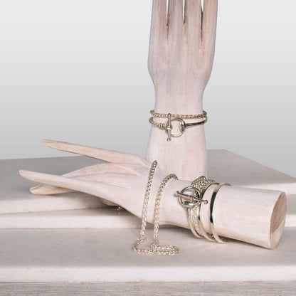 Odeza - Wrap Around Horse Bit Bracelet in Silver