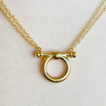 Orion - Equestrian Horse Bit Necklace in Gold