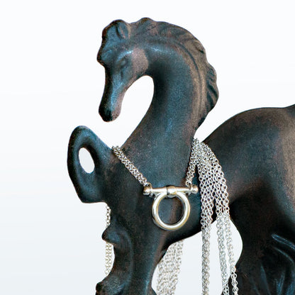 Orion - Equestrian Horse Bit Necklace in Silver