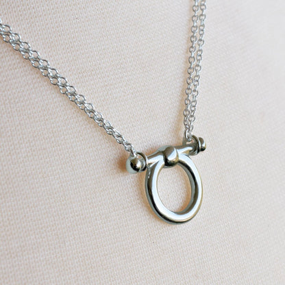 Orion - Equestrian Horse Bit Necklace in Silver