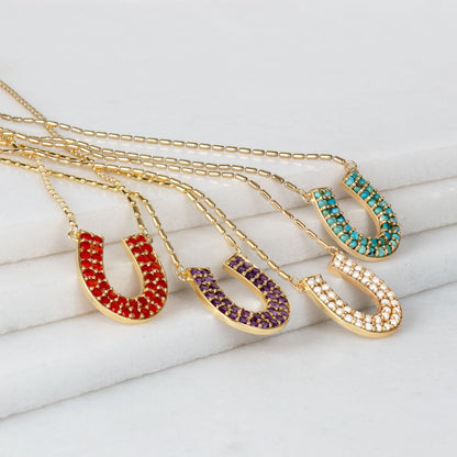 Prism - Carnelian Horseshoe Coin Earring