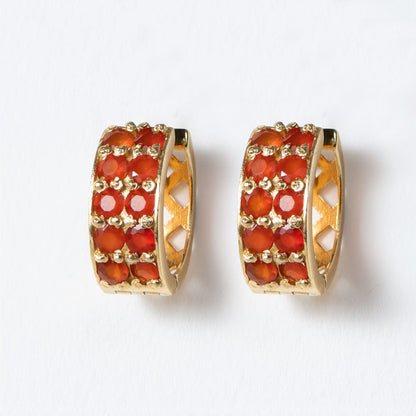 Prism - Carnelian Horseshoe Coin Earring