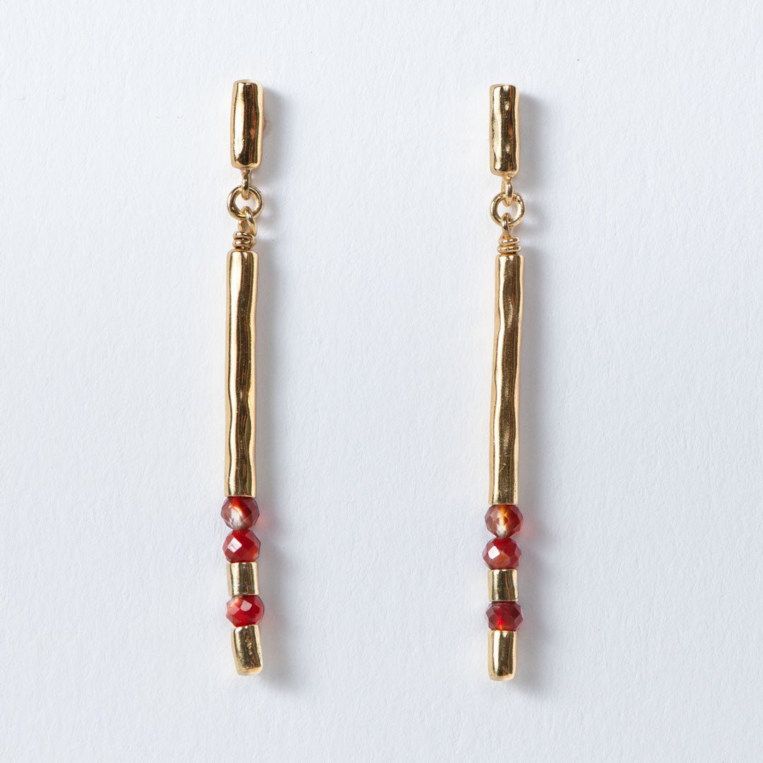 Prism - Linea Carnelian Equestrian Earring