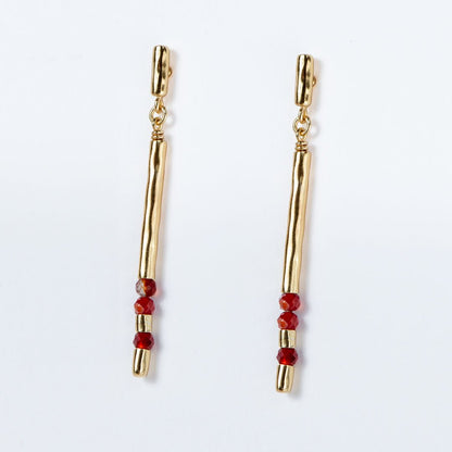 Prism - Linea Carnelian Equestrian Earring