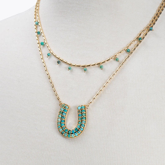 Prism - Turquoise Equestrian Horseshoe Necklace & Choker