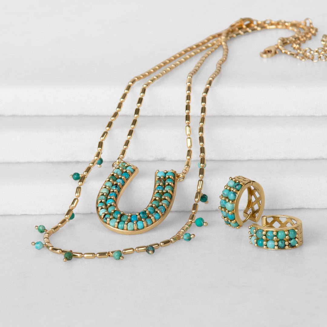 Prism - Turquoise Equestrian Horseshoe Necklace & Choker