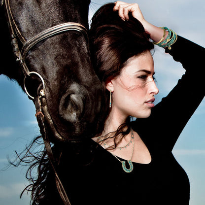 Prism - Turquoise Horseshoe Coin Earring