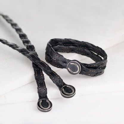 Rialto - Double Wrap Horseshoe Snap Bracelet in Pewter