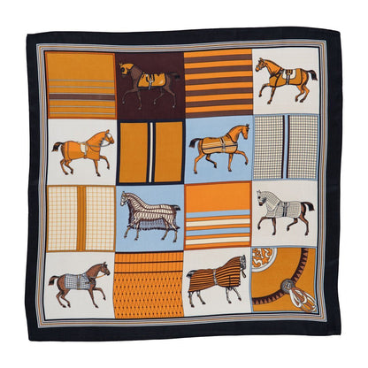Signature - Oversize Equestrian Scarf in Black