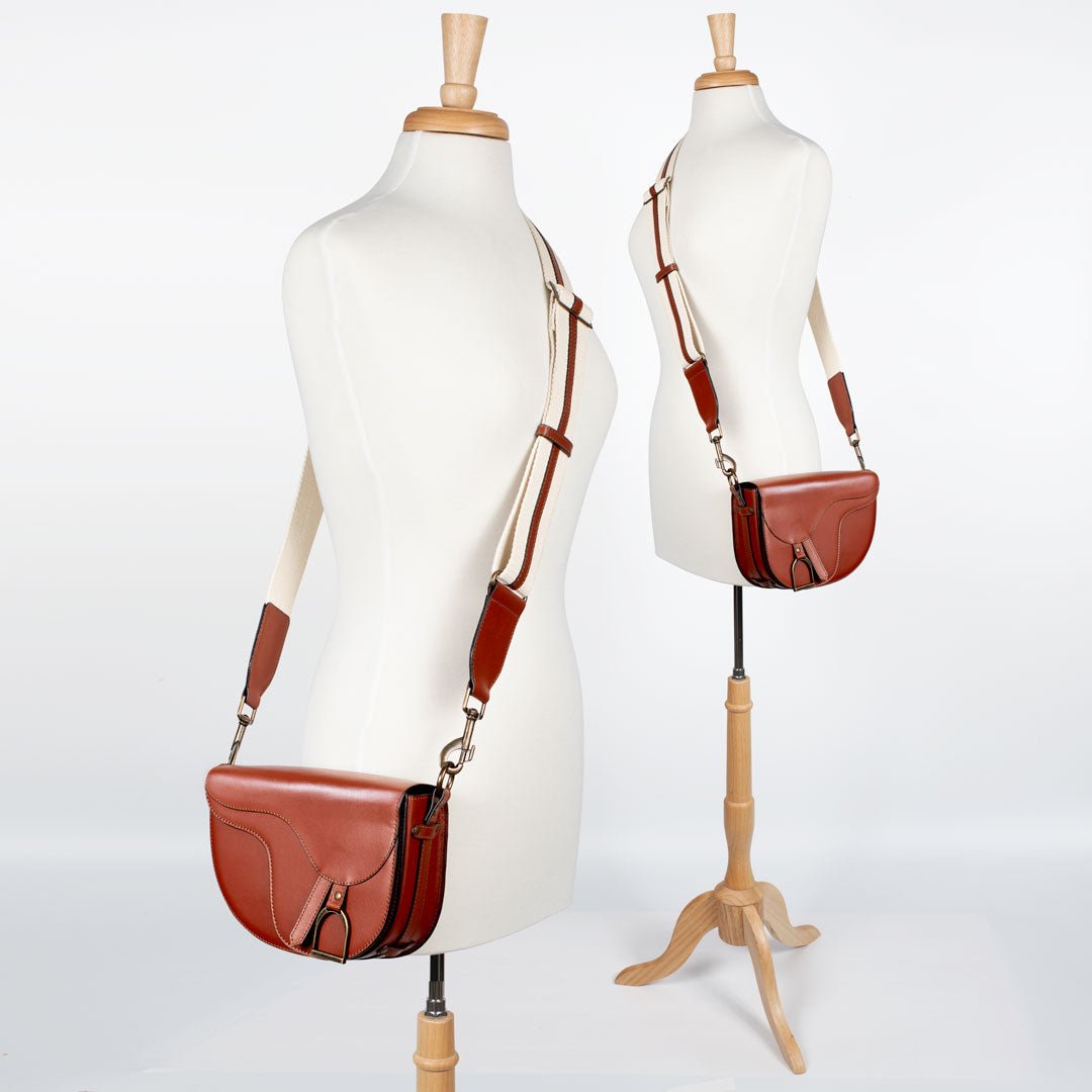 Signature Saddle Bag - Luxury Leather Handbag in Cognac