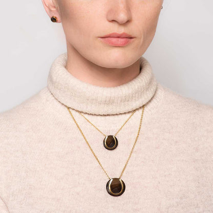 Smokey Topaz Horseshoe Necklace