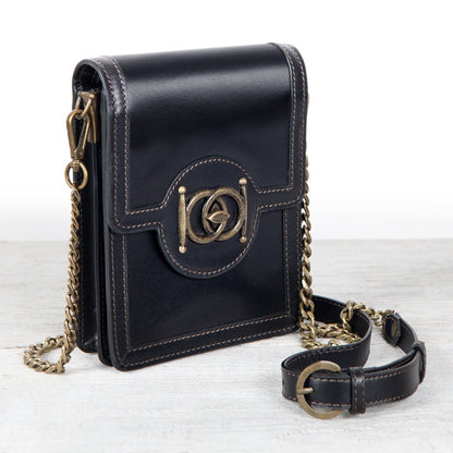 Talisman - Horse Bit Lock Phone Bag in Black