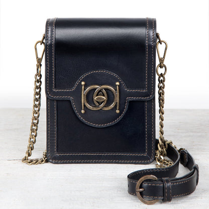 Talisman - Horse Bit Lock Phone Bag in Black