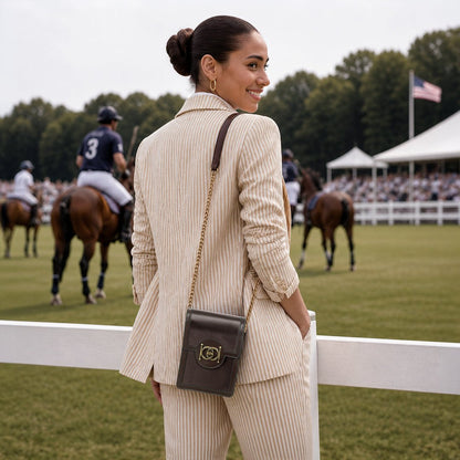 Talisman - Horse Bit Lock Phone Bag in Brown