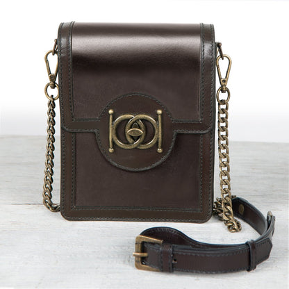 Talisman - Horse Bit Lock Phone Bag in Brown