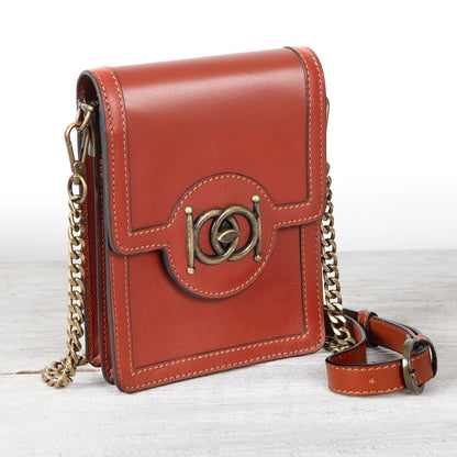 Talisman - Horse Bit Lock Phone Bag in Cognac