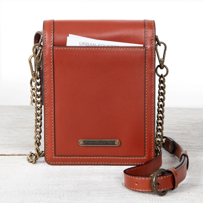 Talisman - Horse Bit Lock Phone Bag in Cognac