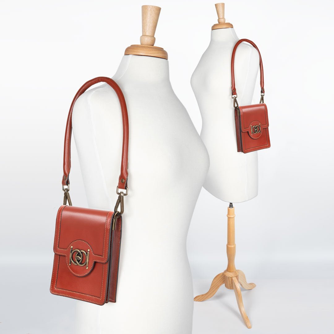 Talisman - Horse Bit Lock Phone Bag in Cognac