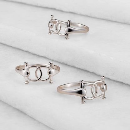 Talisman - Horse Bit Equestrian Ring in Silver