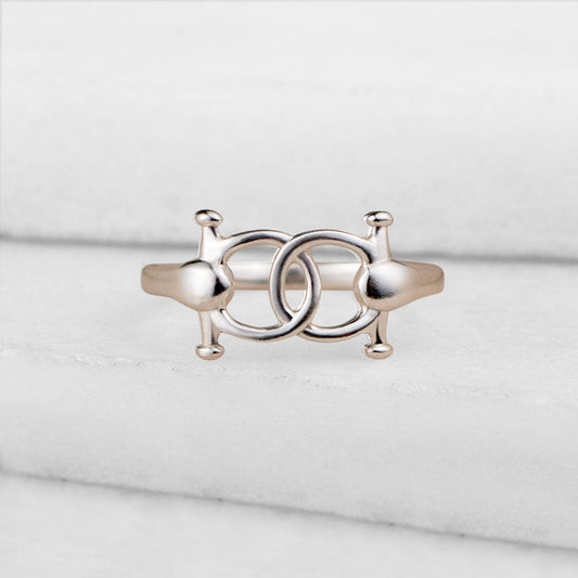 Talisman - Horse Bit Equestrian Ring in Silver